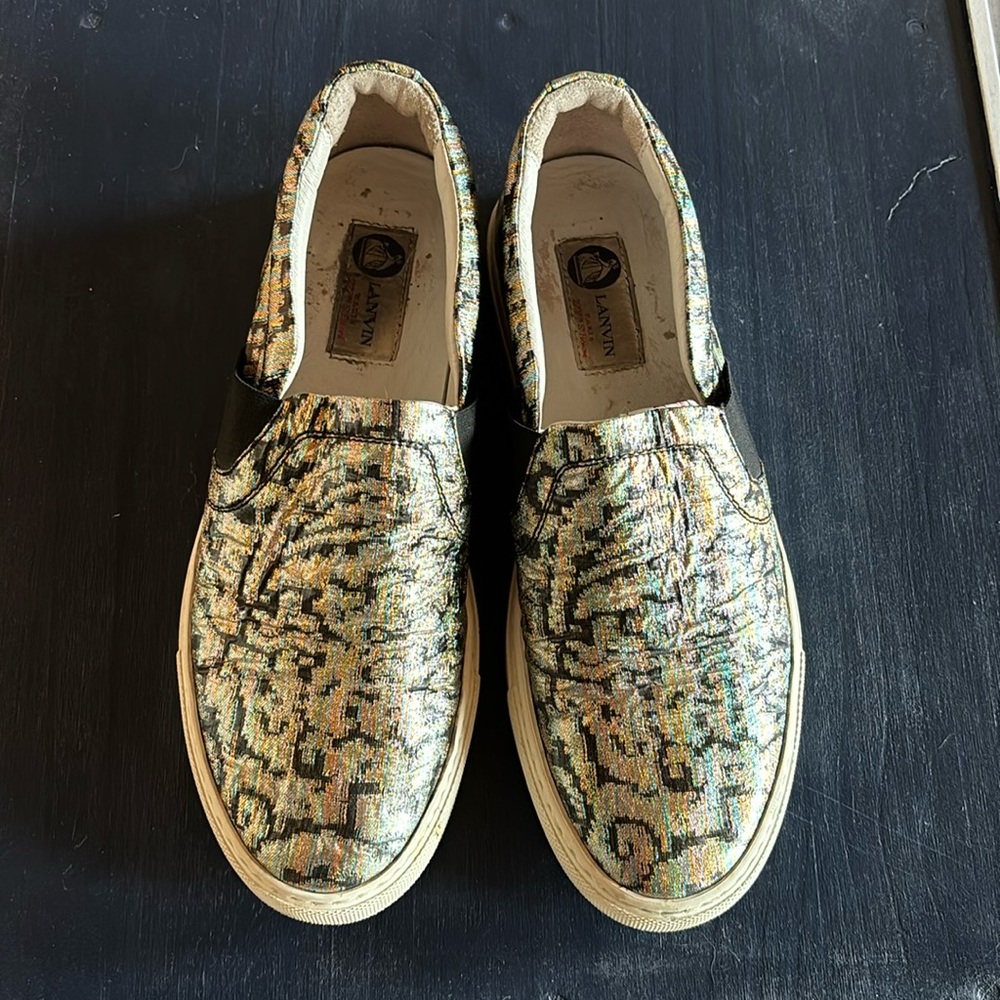 Lanvin leather slip ons 40